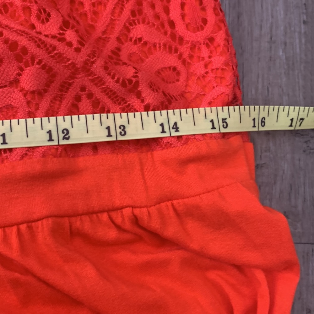 Jessica Taylor Orange/Coral Lace Detail Maxi Dress Large NWOT - Picture 6 of 7